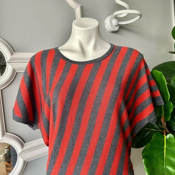 Elio Wool and Cashmere Striped Sweater Dress Size Medium - Picture 2 of 9